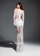 Robe de mariée en dentelle transparente
