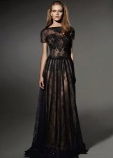 Robe en dentelle légère au sol