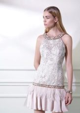 Robe courte avec haut en dentelle
