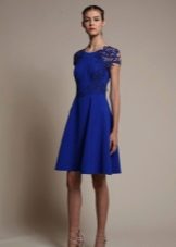 Robe à manches en dentelle bleue