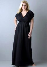 Longue robe noire en viscose