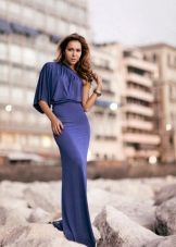 Robe en viscose bleue