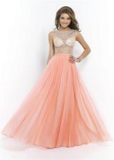 Robe persokovoe avec un corset transparent et strass