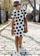 Robe en coton à pois