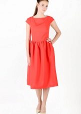Robe en coton Tatyanka de calicot rouge