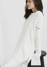 Robe tunique blanche en maille