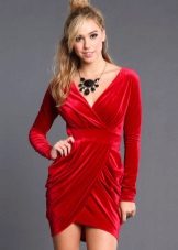 Robe de velours tulipe