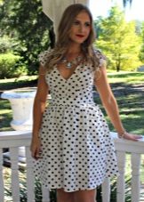 Robe en coton à pois