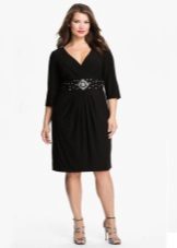 Robe noire taille haute midi