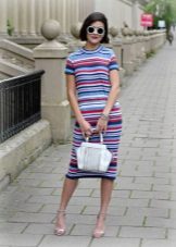 Robe rayée en tricot