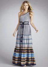 Robe longue rayée