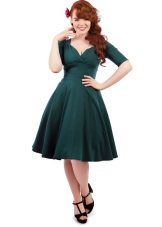 Robe verte vintage dans le style des années 50