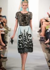 Robe baroque noire et blanche