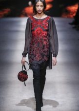Robe baroque à manches longues moelleuses