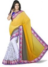 Sari lilas indien