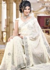 Saree De Mariage Blanc