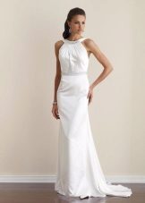 Robe de mariée longue encolure