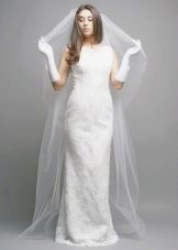 Robe de mariée longue jacquard