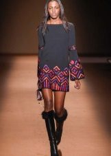 Robe imprimée en maille droite