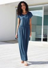 Robe droite en maille jusqu'au sol