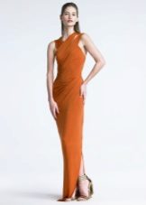 Robe en tricot moutarde