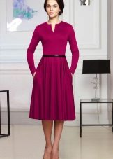 Robe tricotée à manches longues
