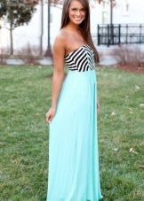 Jupe en mousseline de soie longue robe bandeau deux tons