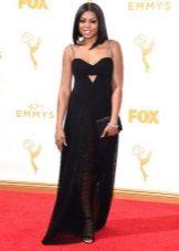 Robe longue noire sans bretelles