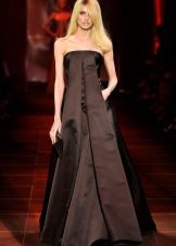 Robe de soirée bustier marron