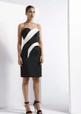 Robe bustier noire et blanche