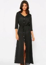 Longue robe de chambre avec manches trois-quarts