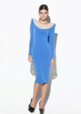 Robe en jersey bleu