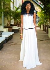 Robe longue taille basse pour femme courte