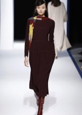 Robe mi-longue en laine sans manches