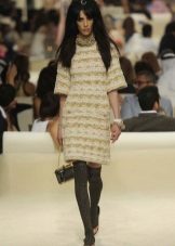 Robe en tweed à rayures