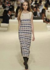Robe midi en tweed