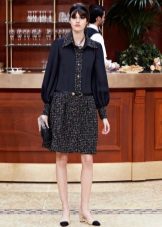 Robe chemise en tweed