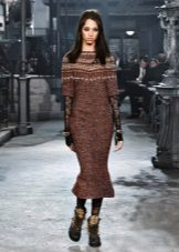 Robe en laine à rayures