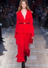 Robe en crêpe de Chine multicouche