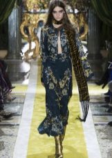 Robe en crêpe de Chine avec motif