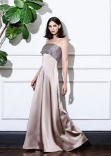 Robe en crêpe de Chine beige