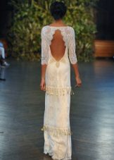 Robe à dos ouvert et manches courtes