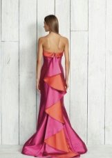 Robe sirène avec train rose