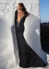 Robe sirène avec train noir