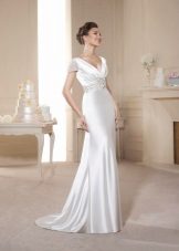 Robe de mariée de style Empire avec draperie
