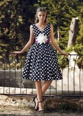 Robe à pois rétro luxuriante