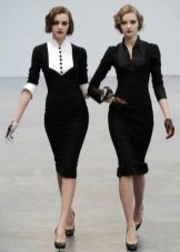 Robe dans le style des années 40 avec un col