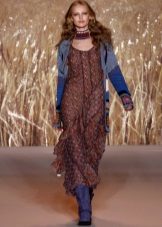 Robe hippie avec imprimé