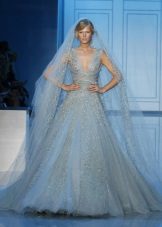 Robe de mariée bleu