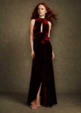 Robe d'hiver velours de soirée